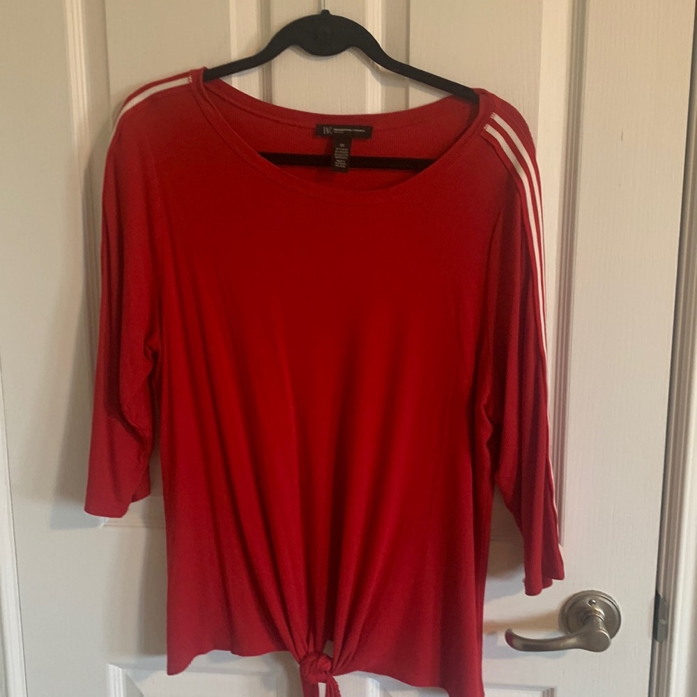 International Concepts 3/4 sleeves top with tie